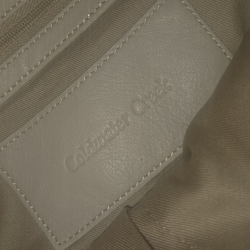 Coldwater Creek Cream Leather Shoulder Bag - Picture 8 of 8